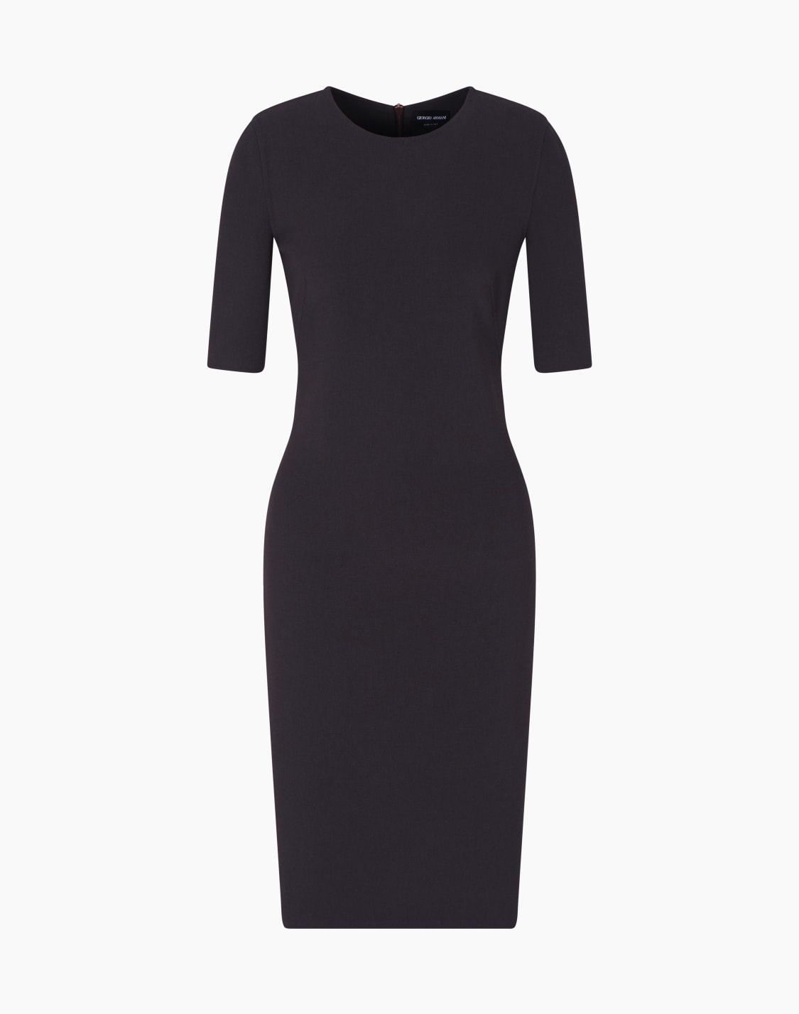 stretch-virgin-wool-tube-dress-brown--giorgio-armani