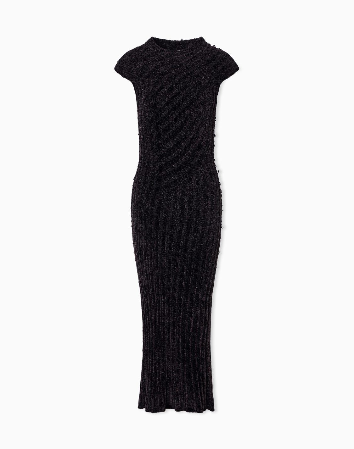 viscose-knit-midi-dress-brown--giorgio-armani