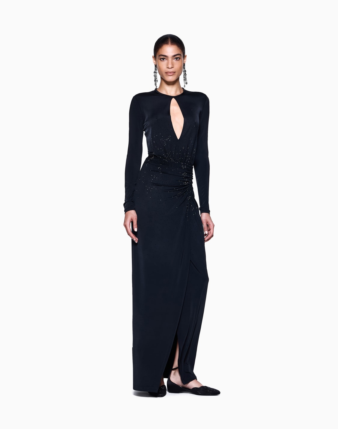 robe-longue-en-jersey-de-viscose-avec-broderie-strass-noir--giorgio-armani