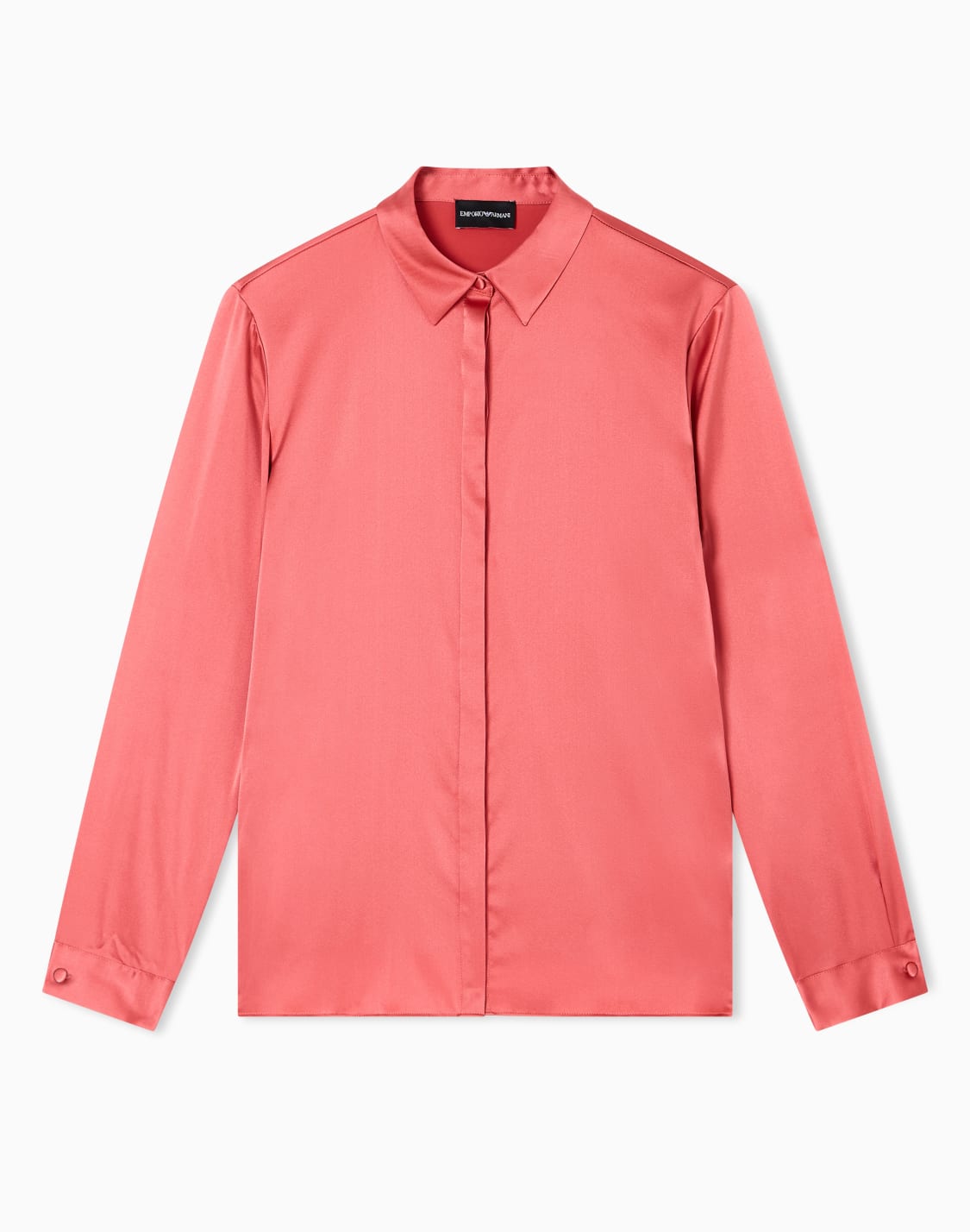 chemise-en-satin-de-soie-rouge--emporio-armani