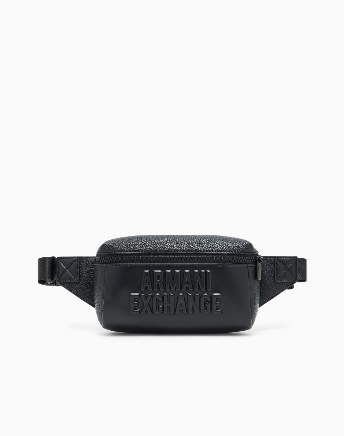 オバサイズエンボスロゴ-ウエストバッグ-ブラック--armani-exchange