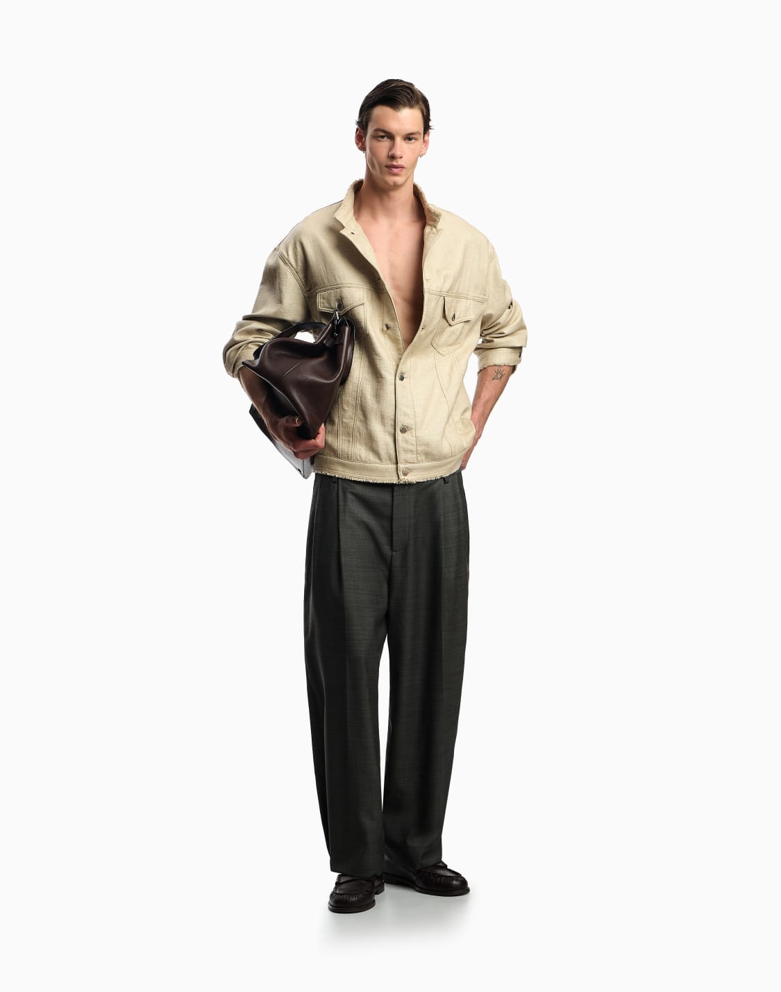 jacket-with-guru-collar-in-a-coated-woven-fabric-beige--emporio-armani