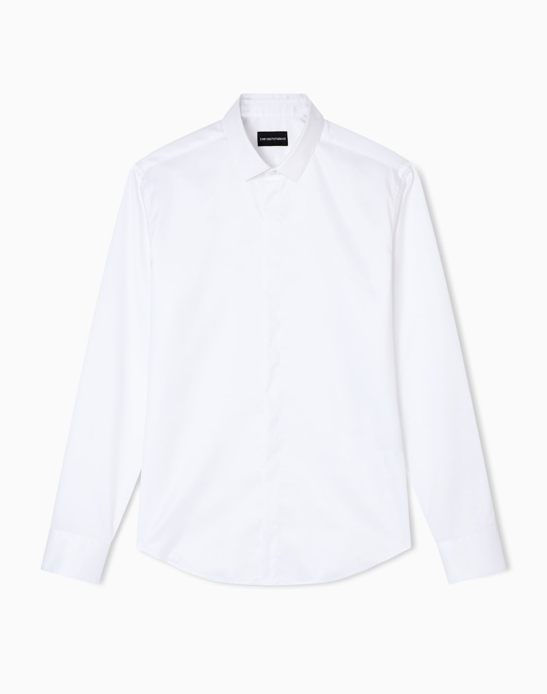 hemd-aus-baumwollstretch-wei--emporio-armani