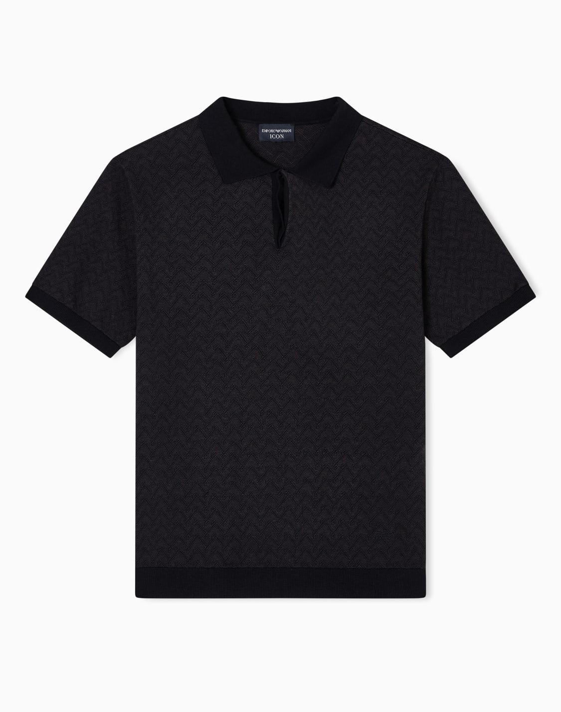 icon-polo-collar-jumper-in-chevron-motif-jacquard-black--emporio-armani
