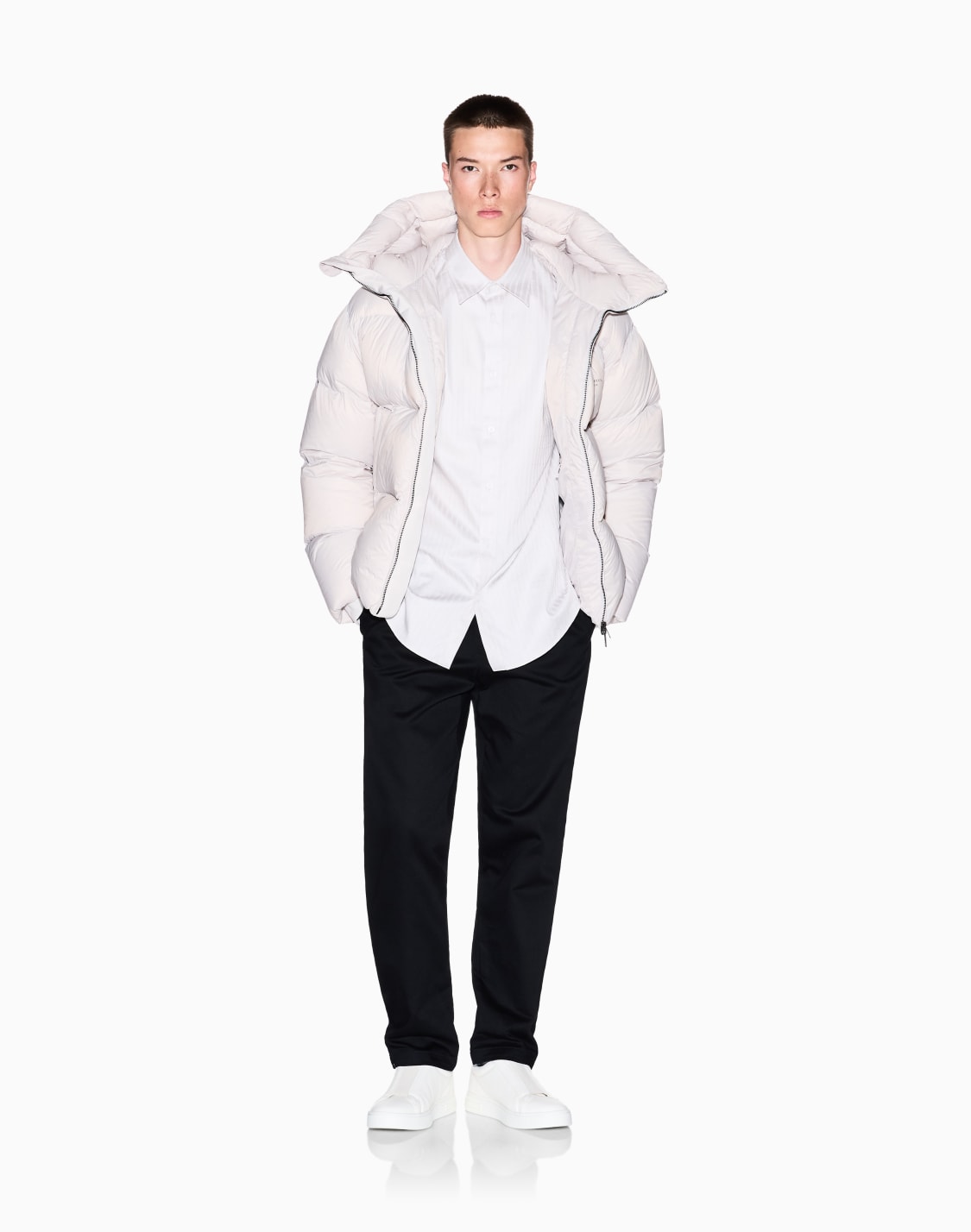 chemise-en-coton-jacquard-coupe-rgulire-beige--armani-exchange