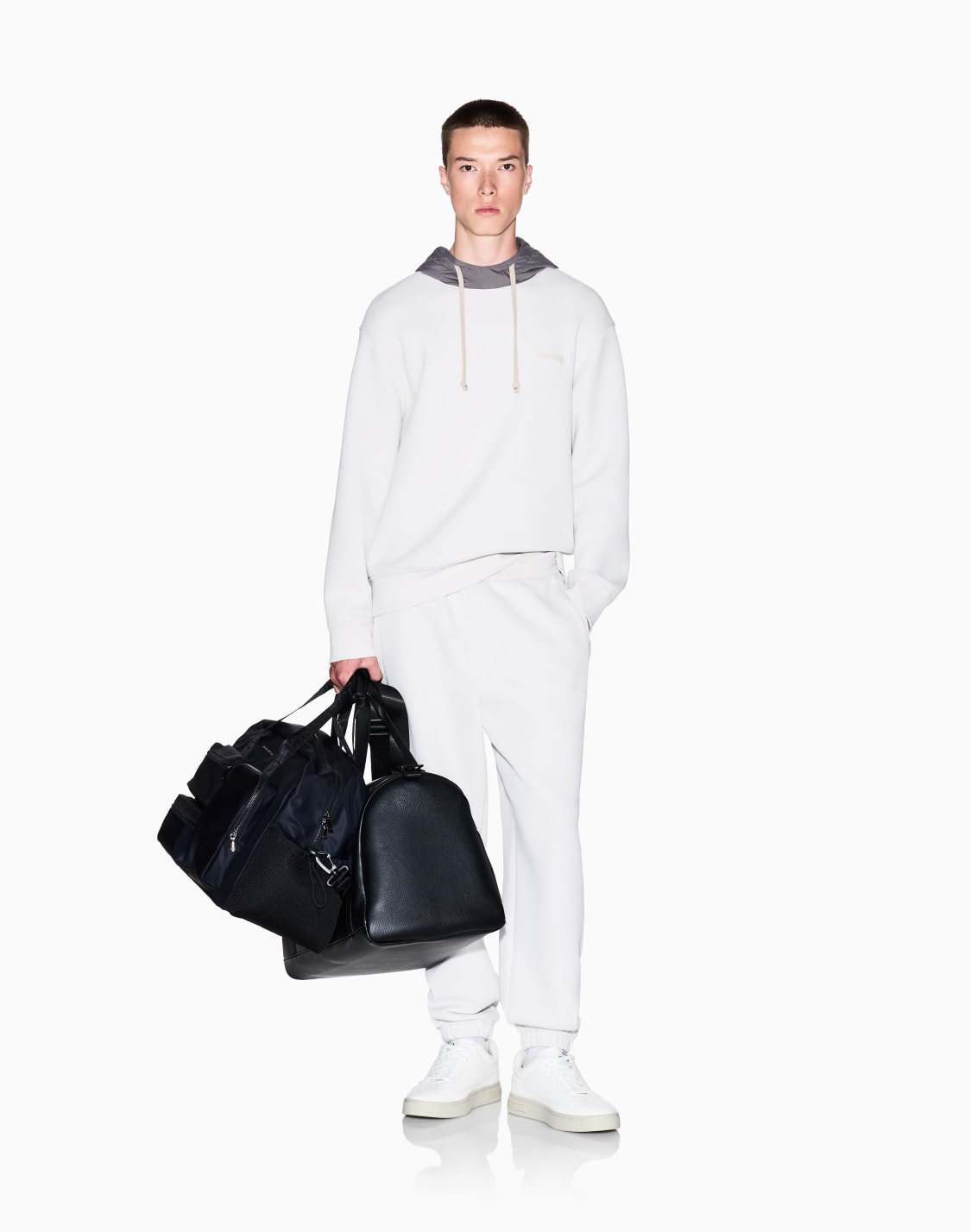 hoodies-white--armani-exchange