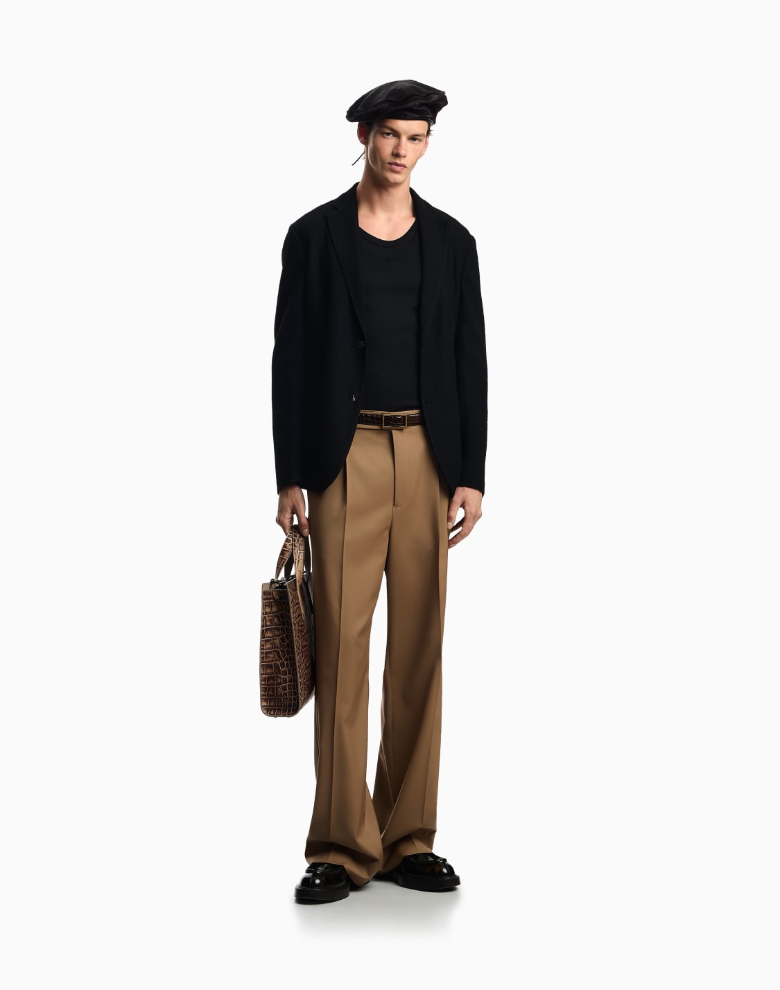 icon-single-breasted-jacket-in-chevron-motif-wool-black--emporio-armani