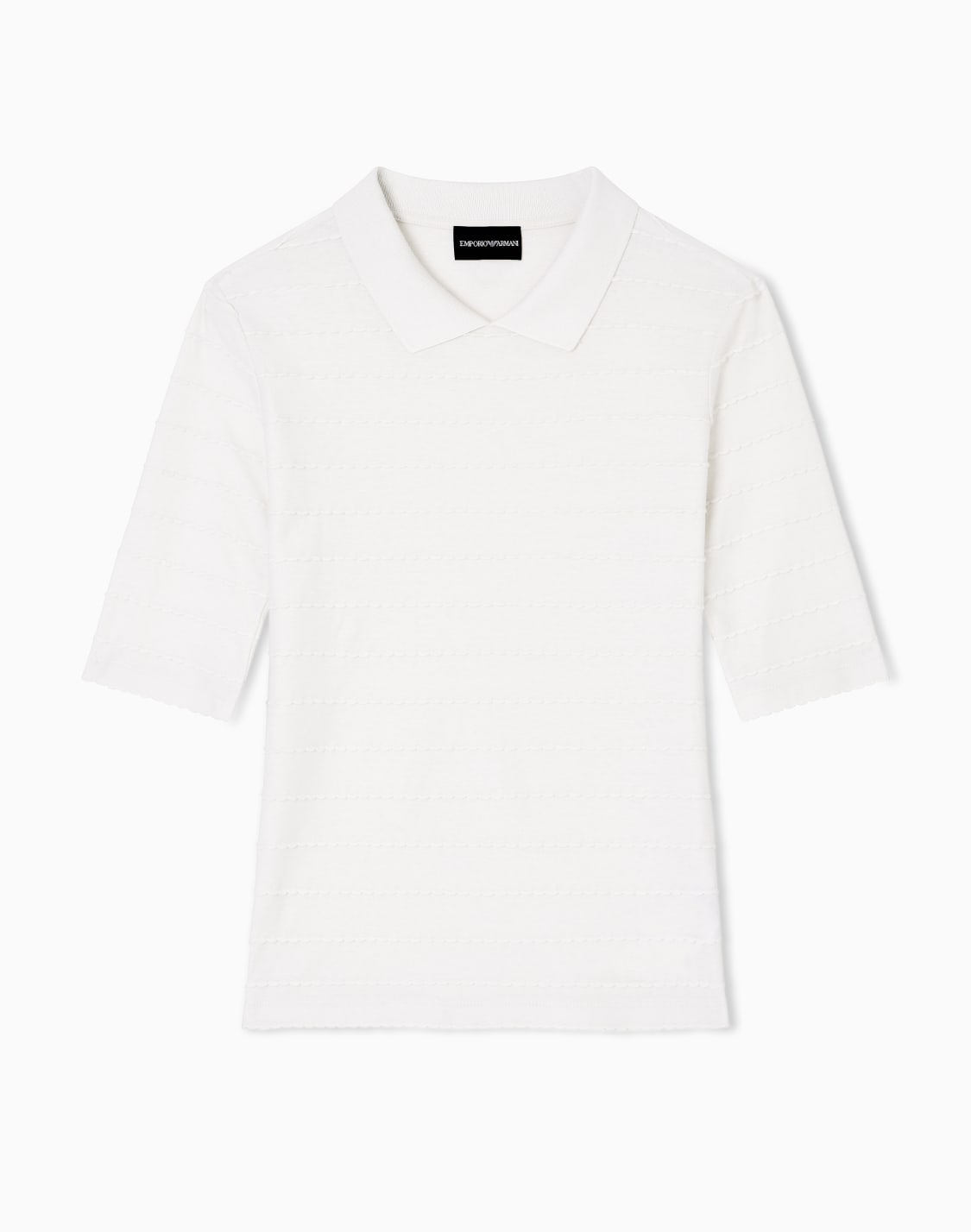 polo-en-jersey-avec-dtails-en-dentelle-beige--emporio-armani