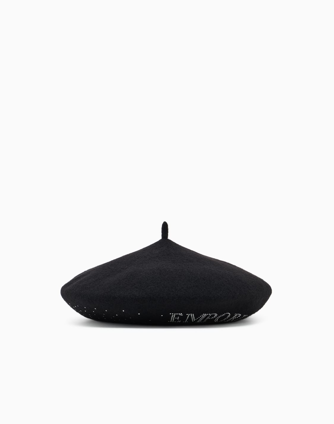 bret-en-laine-avec-logo-en-micro-clous-noir--emporio-armani
