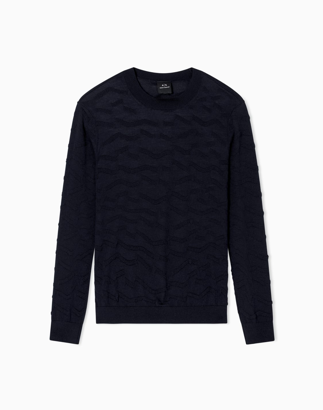 ジオメトリックパタン-ニットプルオバ-ブル--armani-exchange