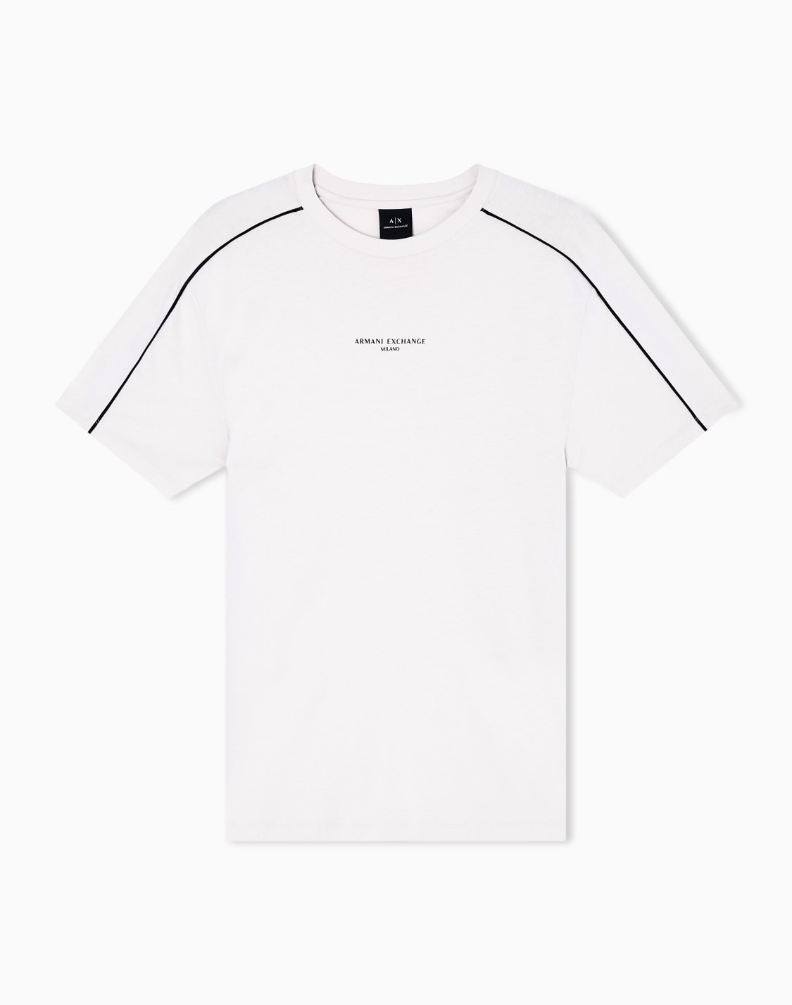 t-shirt-coupe-rgulire-avec-passepoil-contrast-blanc--armani-exchange