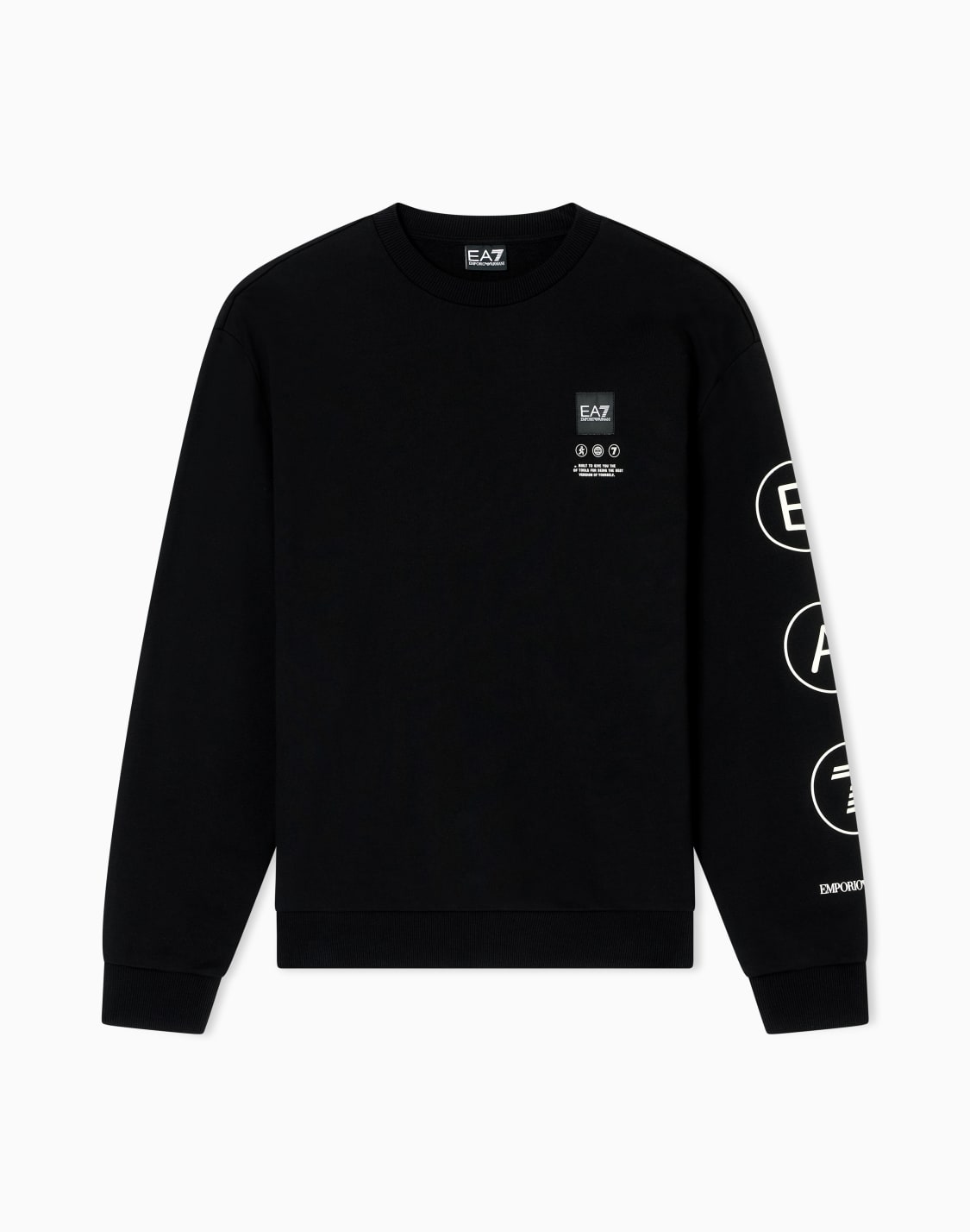 felpa-girocollo-logo-series-in-french-terry-di-cotone-nero--ea7