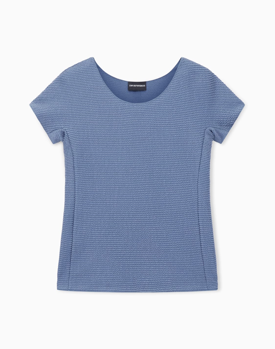 tシャツ-テクスチャドジャジ-ライトブル--emporio-armani
