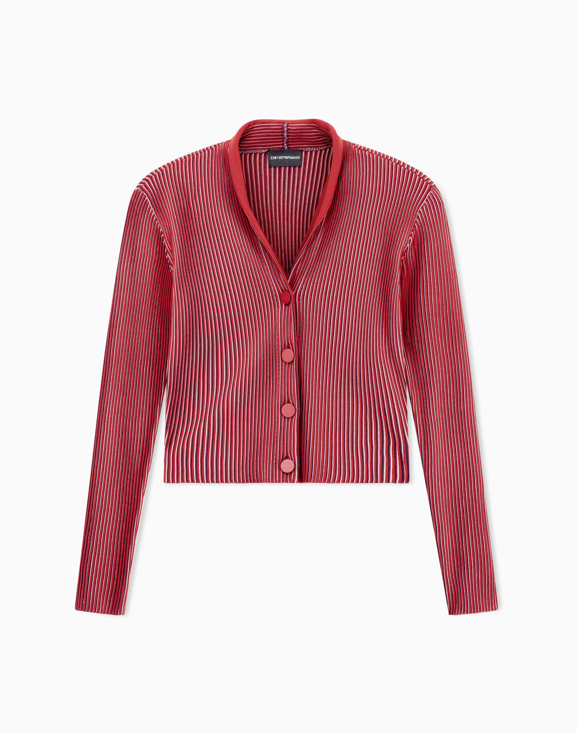 cardigan-in-tessuto-dritto-e-rovescio-effetto-vanis-rosso--emporio-armani
