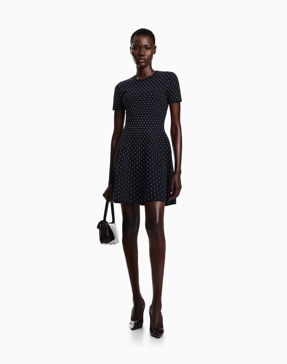 polka-dot-jacquard-viscose-plain-knit-short-dress-blue--emporio-armani