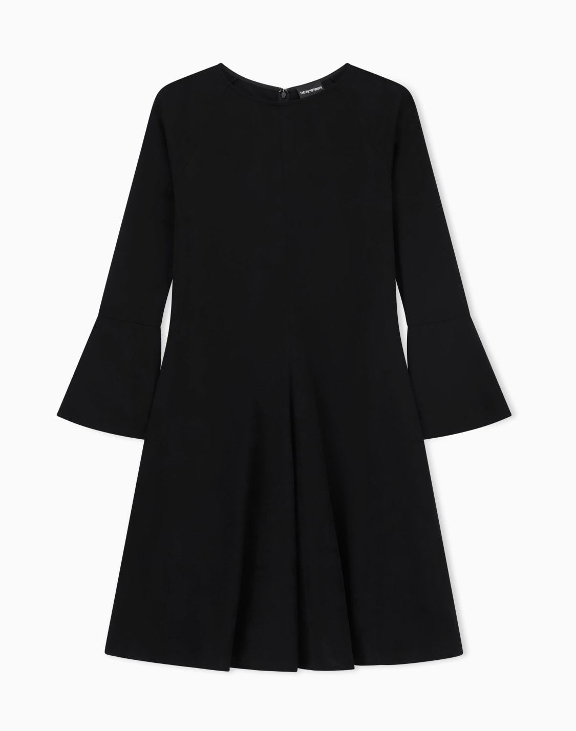 flared-crpe-jersey-dress-black--emporio-armani