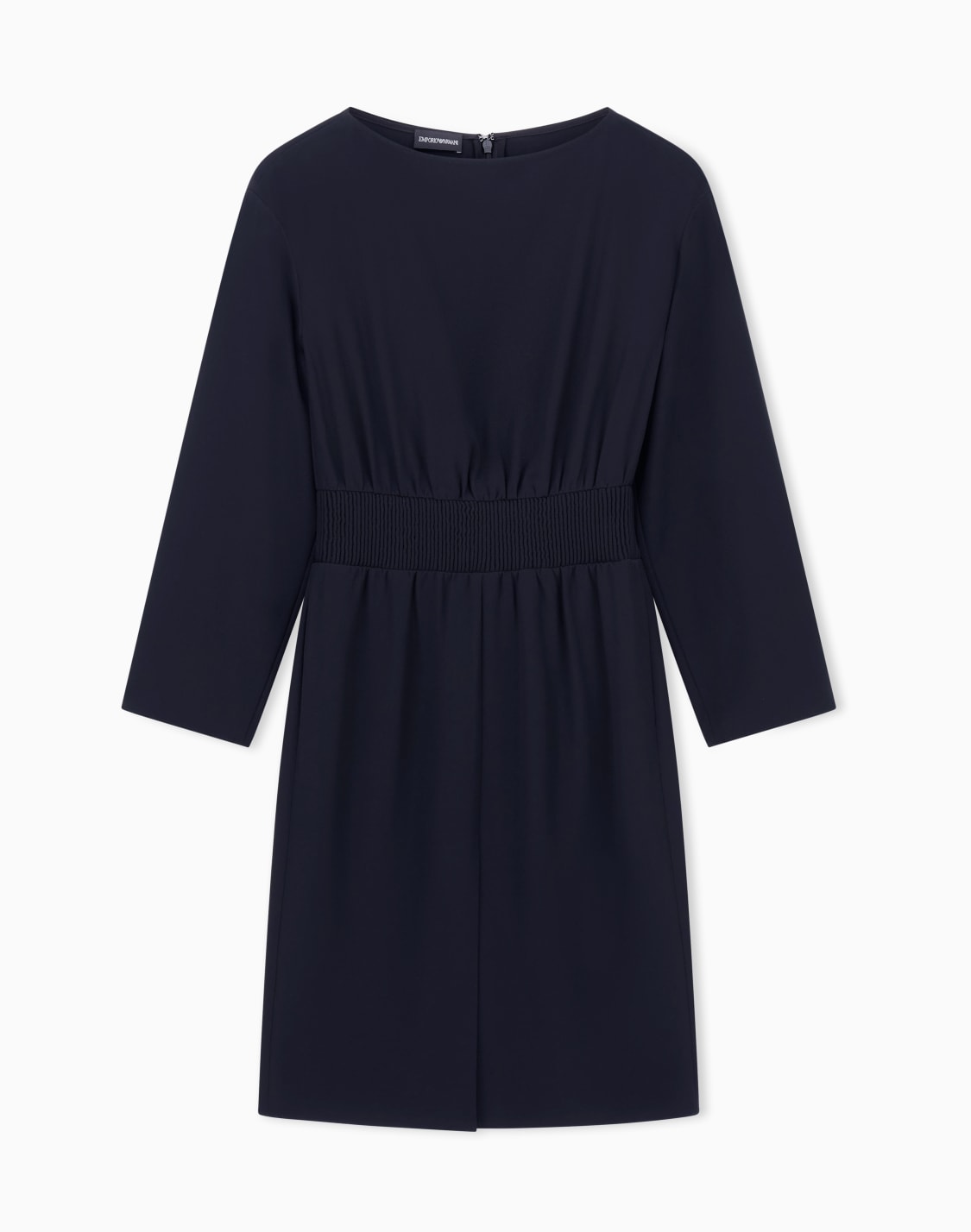 technical-cady-dress-with-elasticated-waist-black--emporio-armani