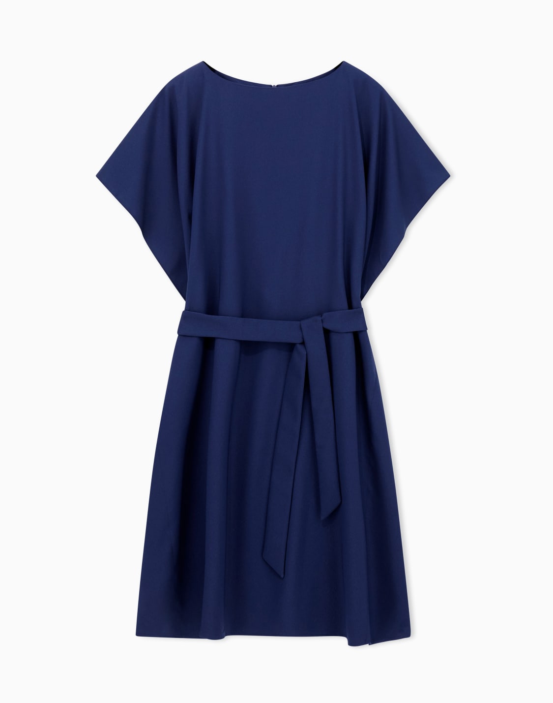 robe-ceinture-bandeau-en-crpe-satin-bleu--emporio-armani