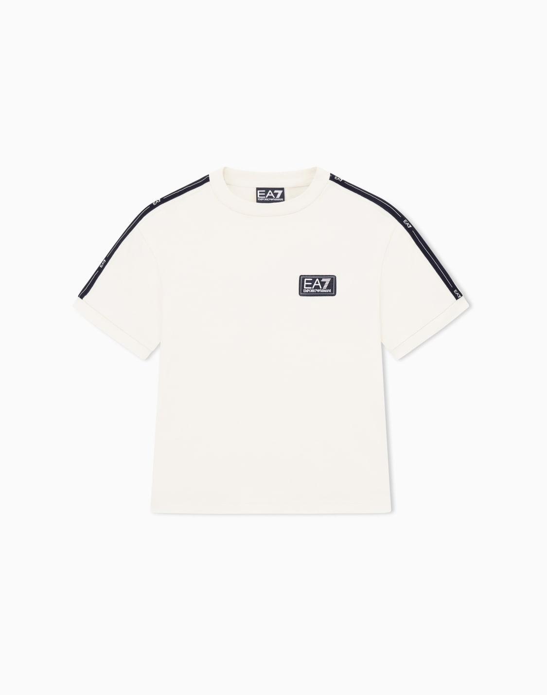 t-shirt-girocollo-logo-series-boy-in-puro-cotone-beige--ea7