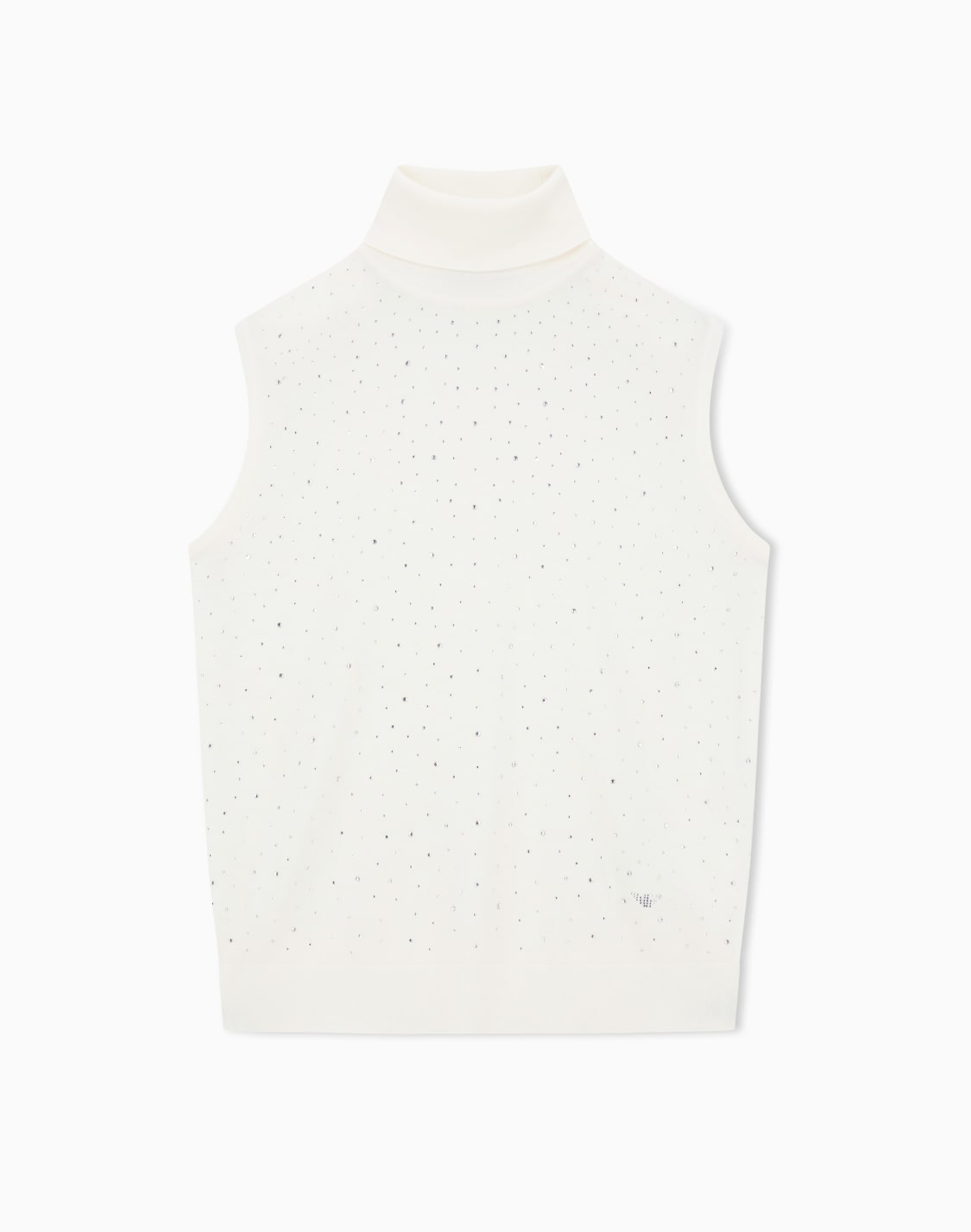 top-dolcevita-in-lana-vergine-rasata-con-micro-strass-bianco--emporio-armani