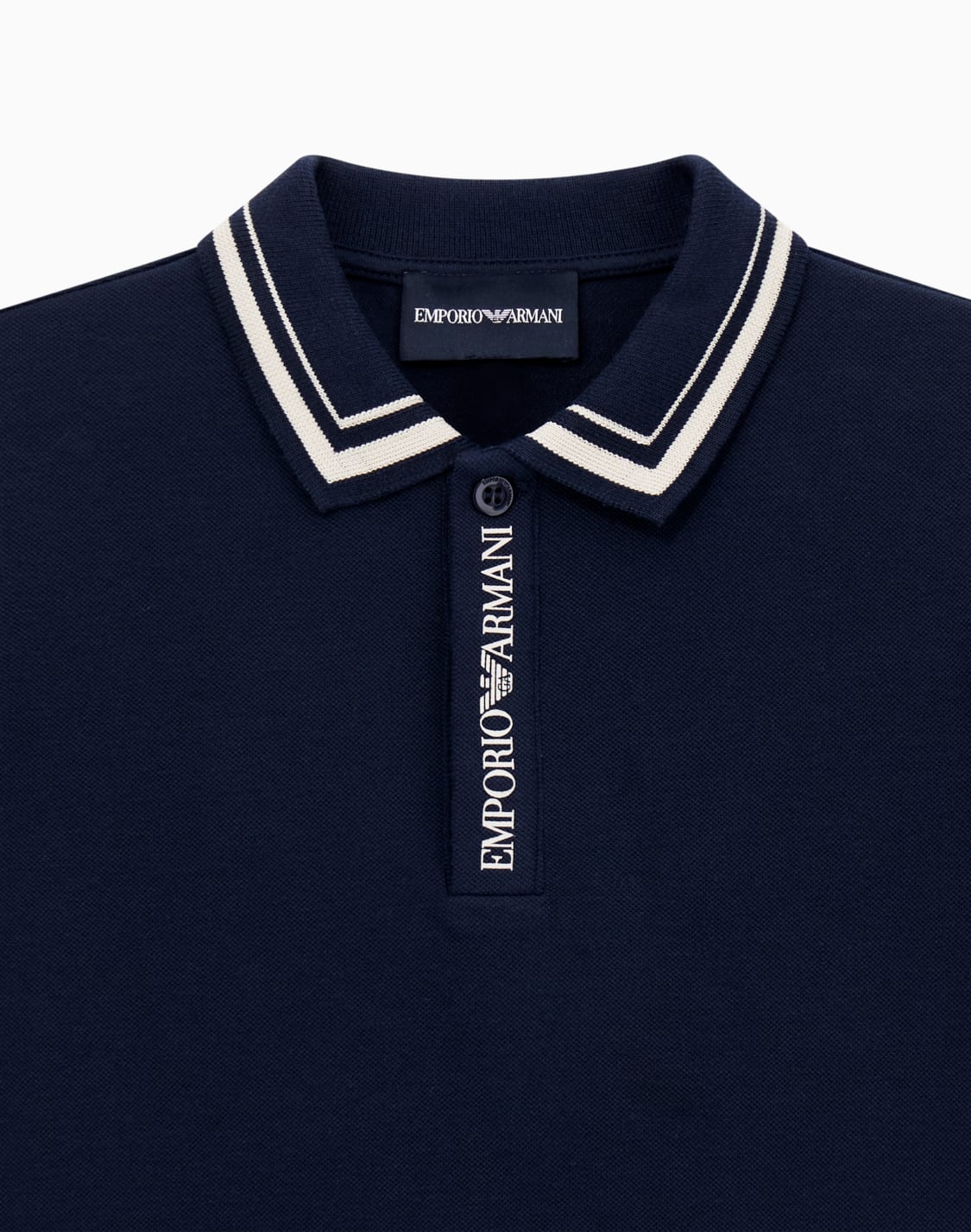 polo-en-jersey-piqu-avec-passepoil-bleu-marine--emporio-armani