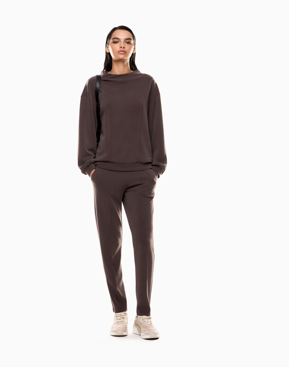 pantalones-de-chndal-de-interlock-de-mezcla-de-modal-elstico-core-lady-marrn--ea7