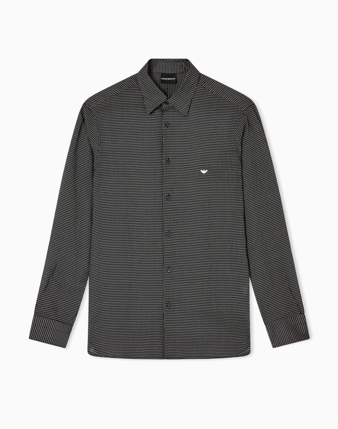 lyocell-shirt-with-a-patterned-print-black--emporio-armani