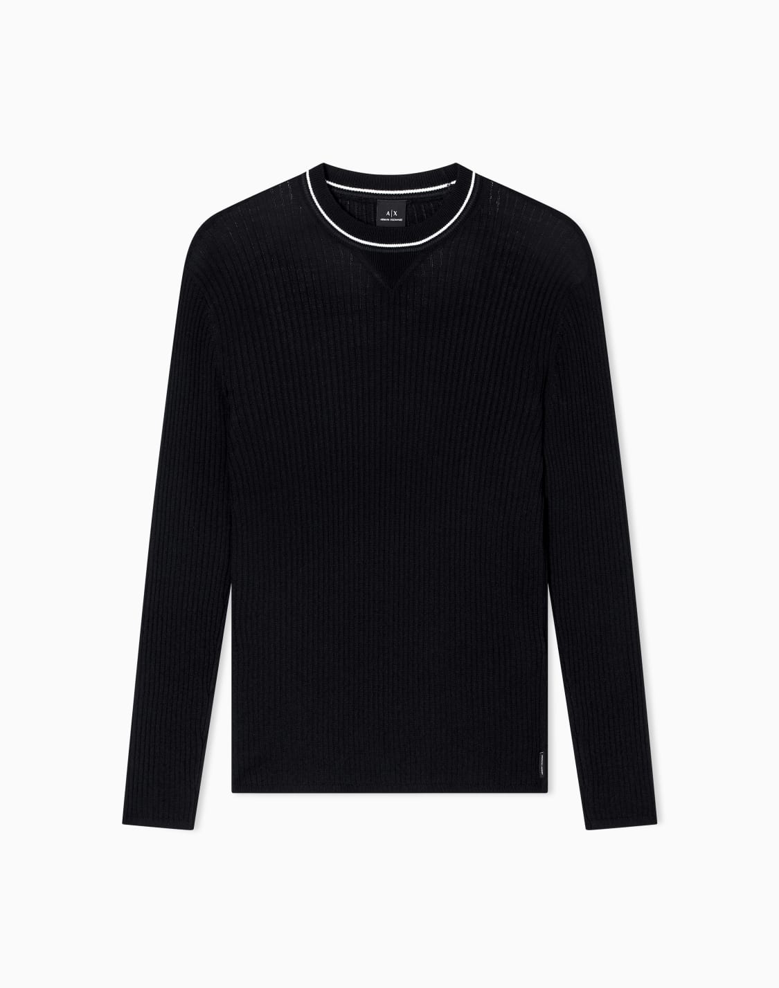 crew-neck-sweater-with-contrasting-profile-black--armani-exchange