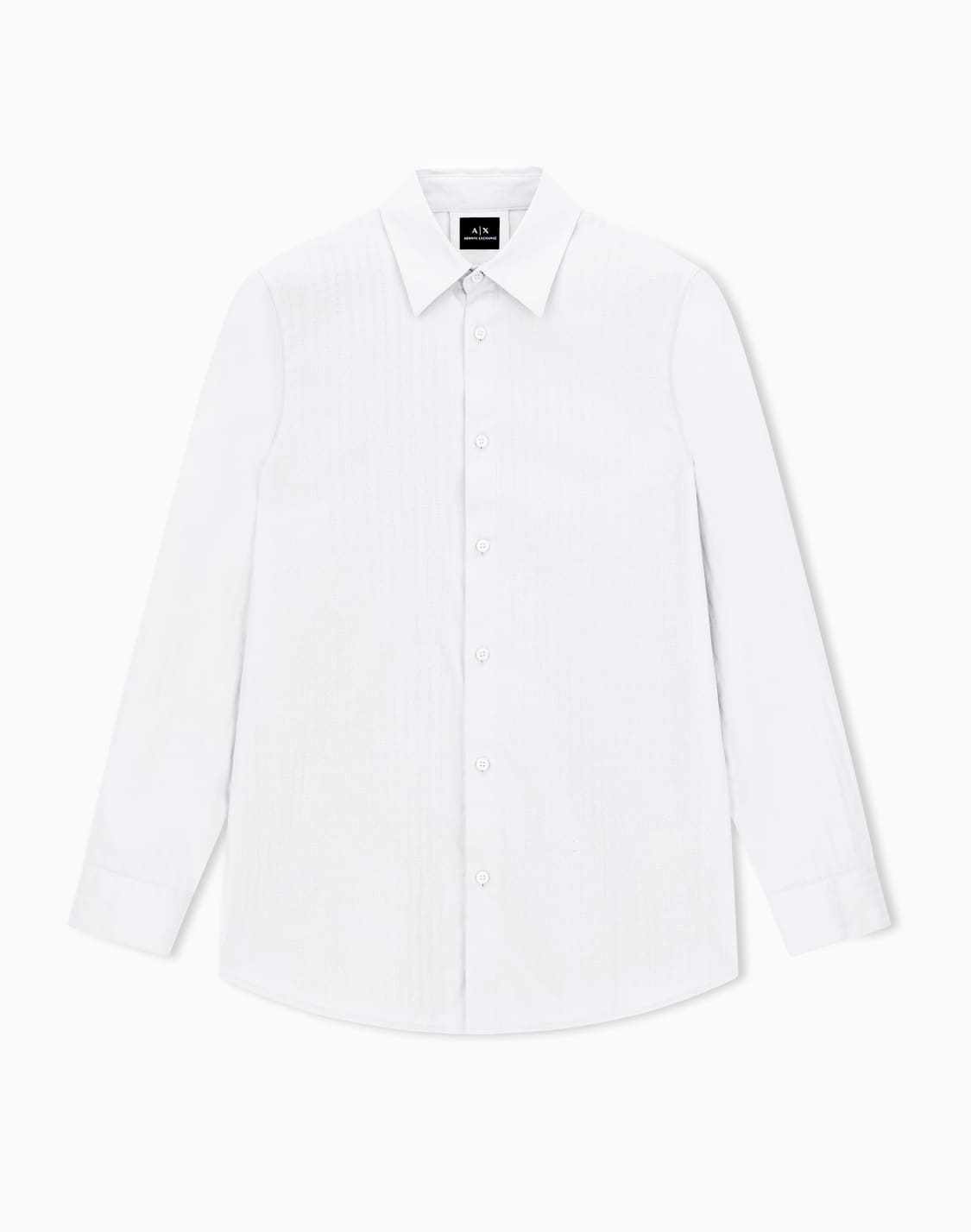 chemise-en-coton-jacquard-coupe-rgulire-beige--armani-exchange