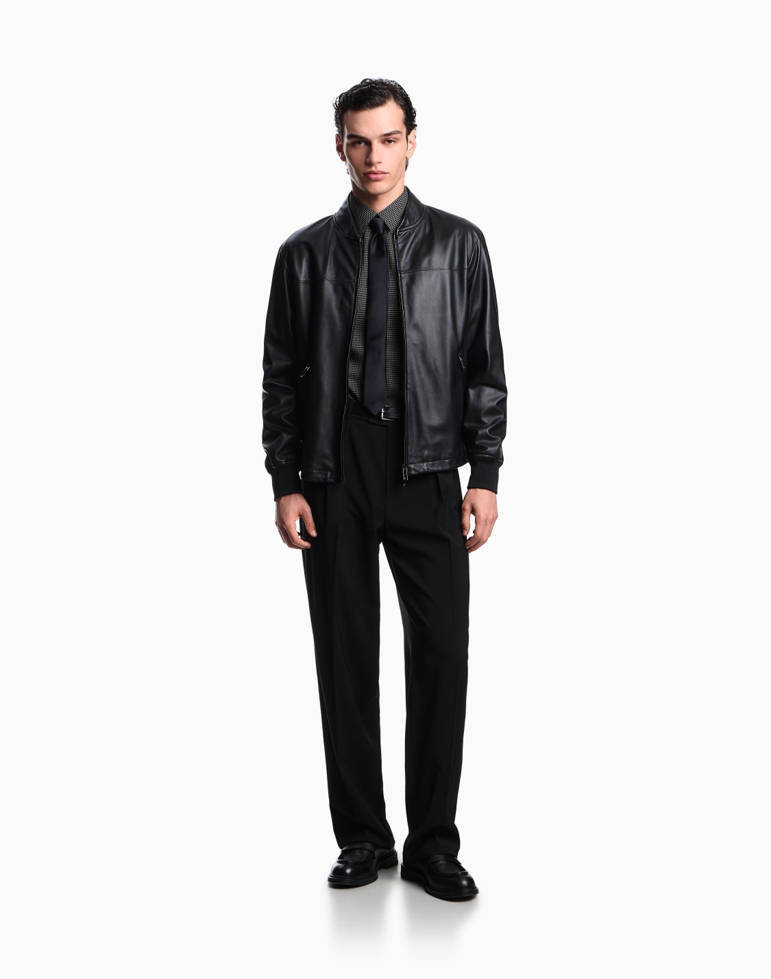 lyocell-shirt-with-a-patterned-print-black--emporio-armani