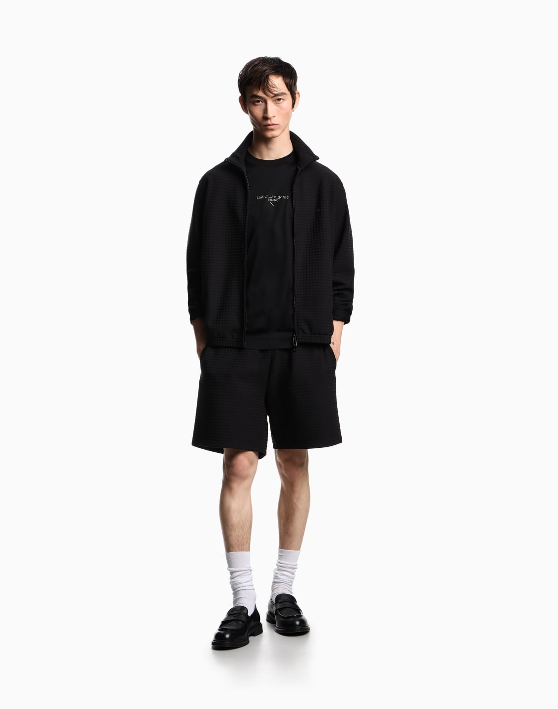 asv-full-zip-sweatshirt-in-lyocell-blend-jacquard-jersey-black--emporio-armani