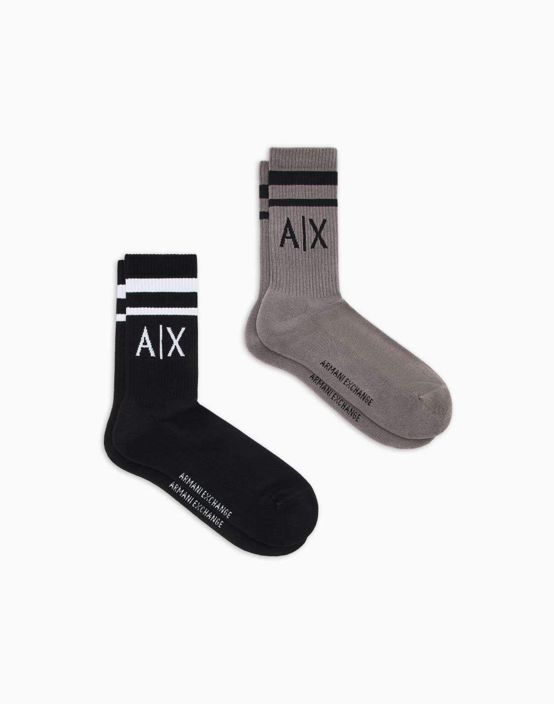 pack-of-2-pairs-of-socks-with-logo-grey--armani-exchange