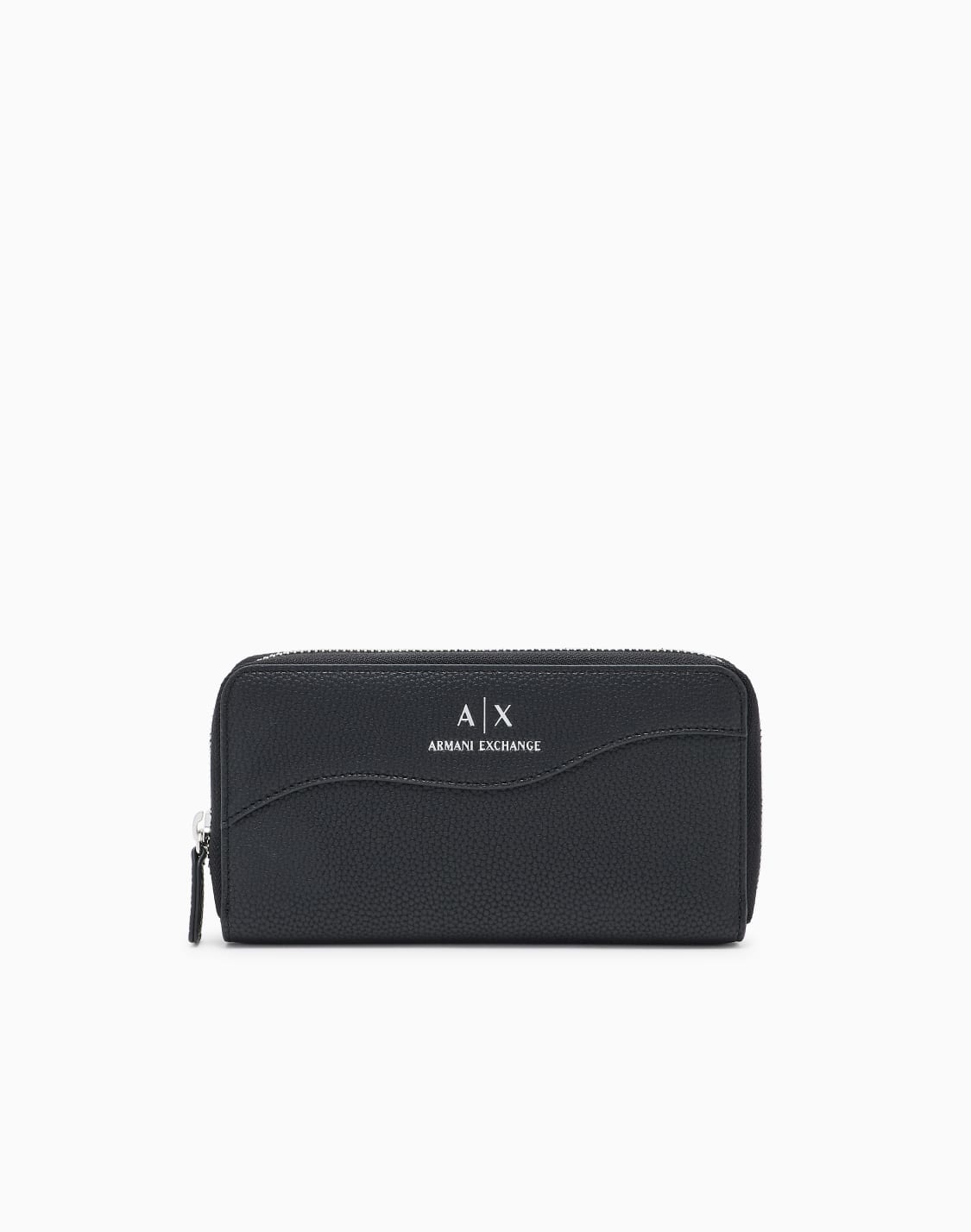 portemonnaie-mit-umlaufendem-reiverschluss-und-geformten-nhten-schwarz--armani-exchange