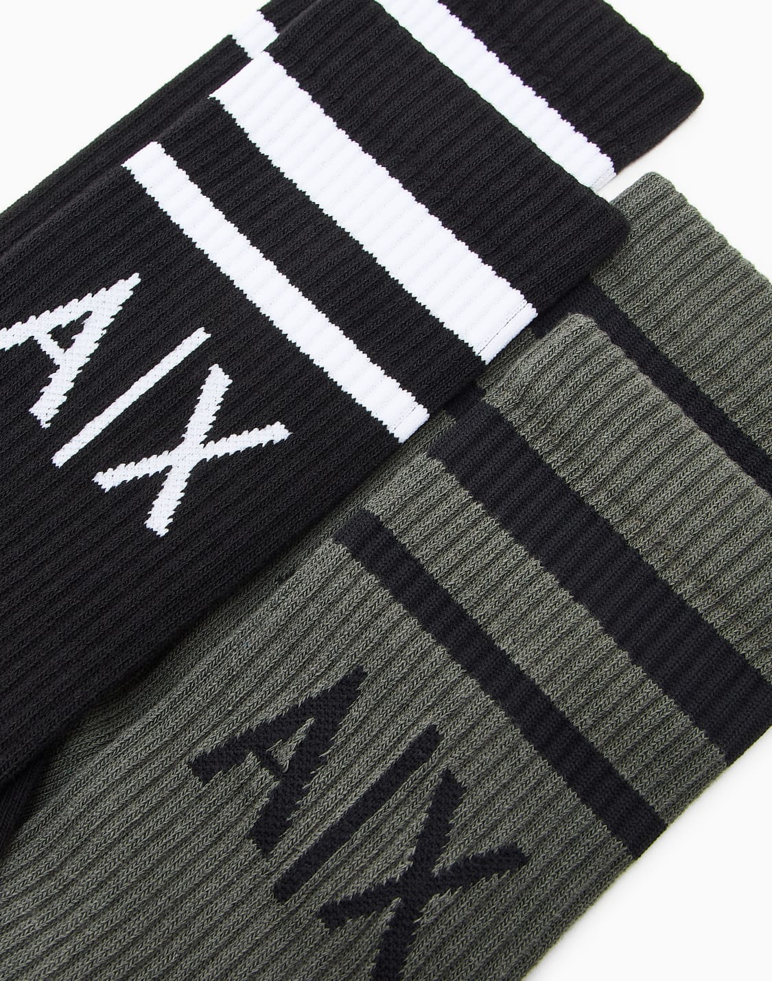 pack-of-2-pairs-of-socks-with-logo-green--armani-exchange