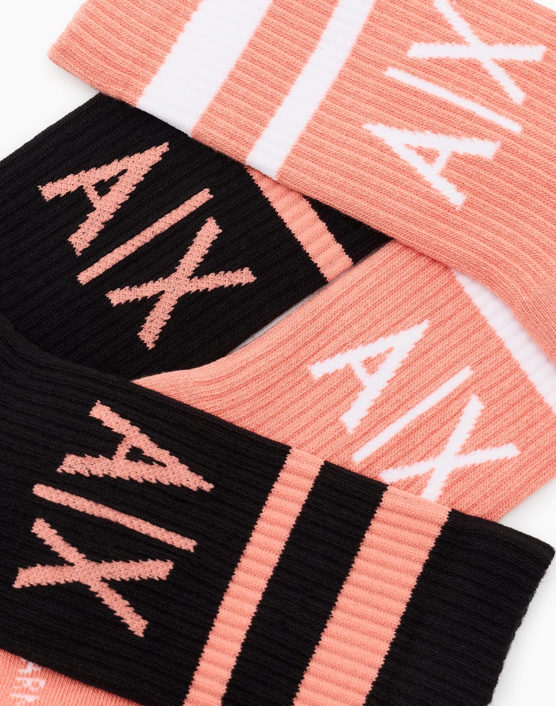lot-de-2-paires-de-chaussettes-en-coton-mlang-avec-logo-rose--armani-exchange