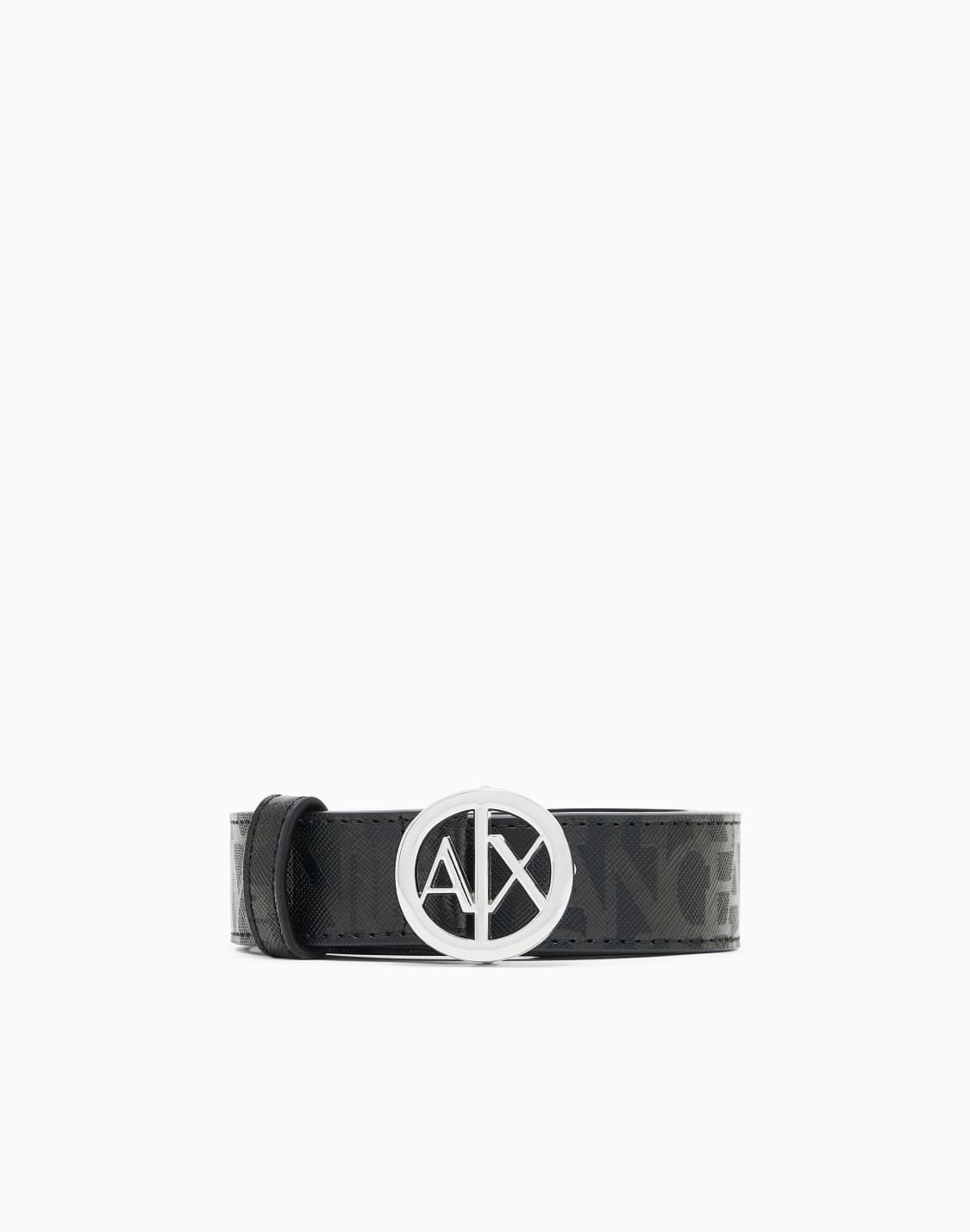 ceinture-en-co-cuir-avec-boucle-logo-ronde-noir--armani-exchange