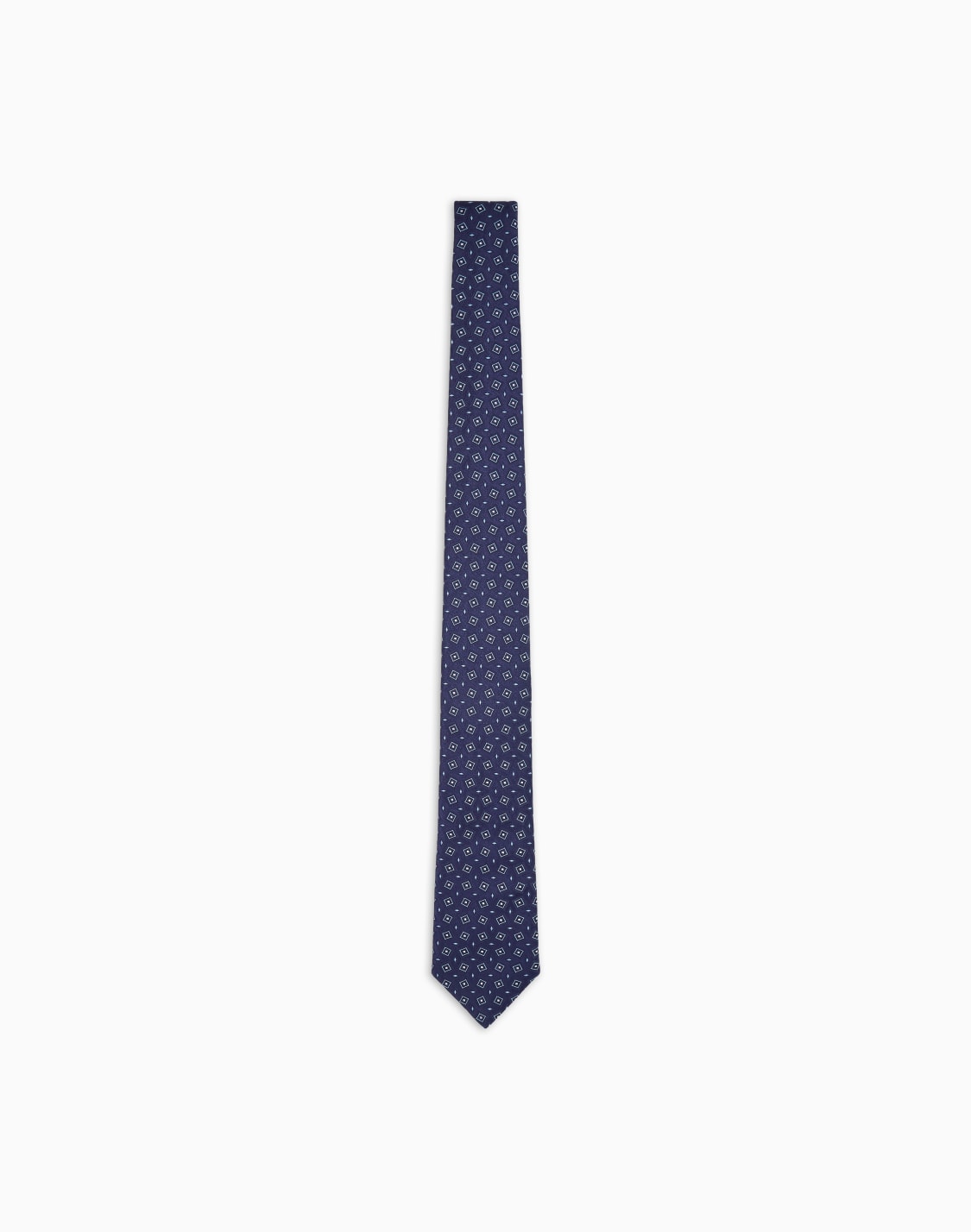 シルクネクタイ-ジャカド幾何学モチフ-ブル--giorgio-armani