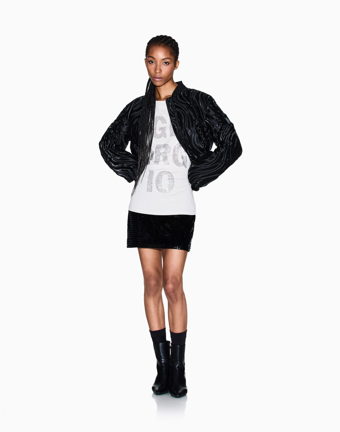 short-skirts-black--armani-exchange