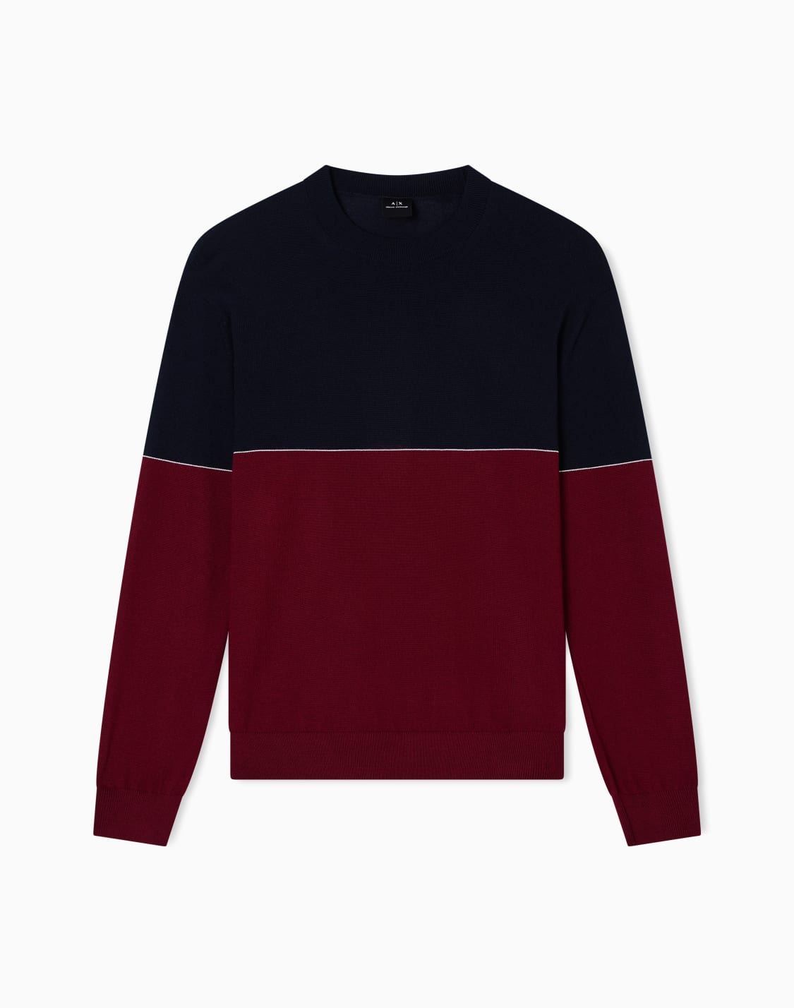 カラブロック-ニットプルオバ-ブル--armani-exchange