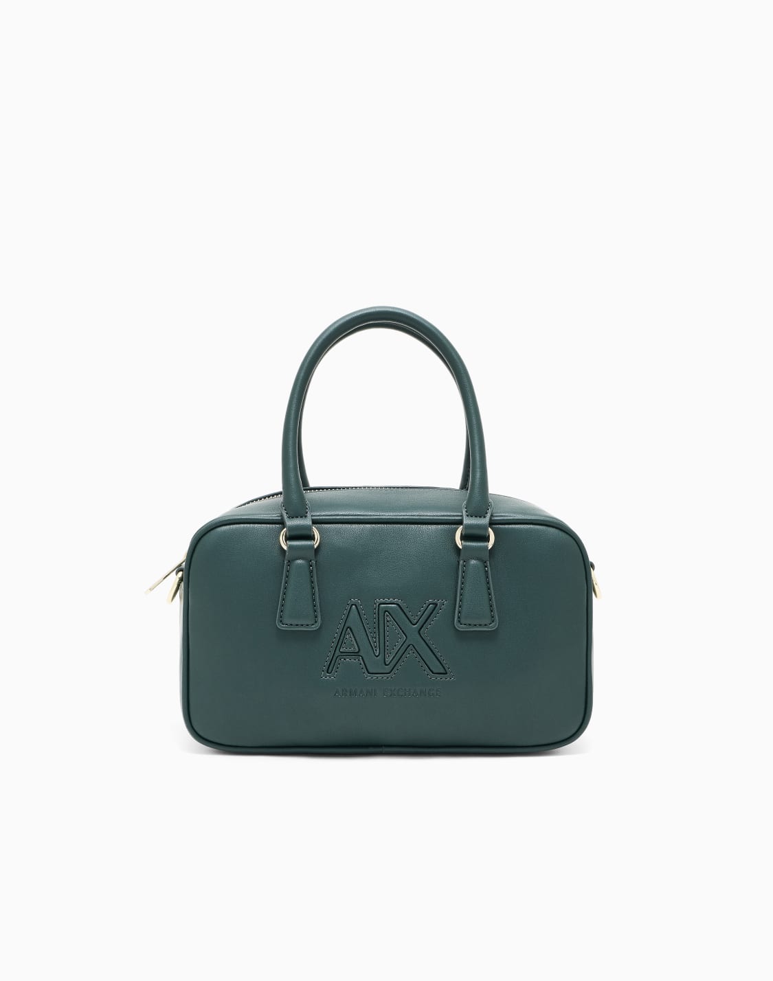 axロゴ-ミニボウリングバッグ-グリン--armani-exchange