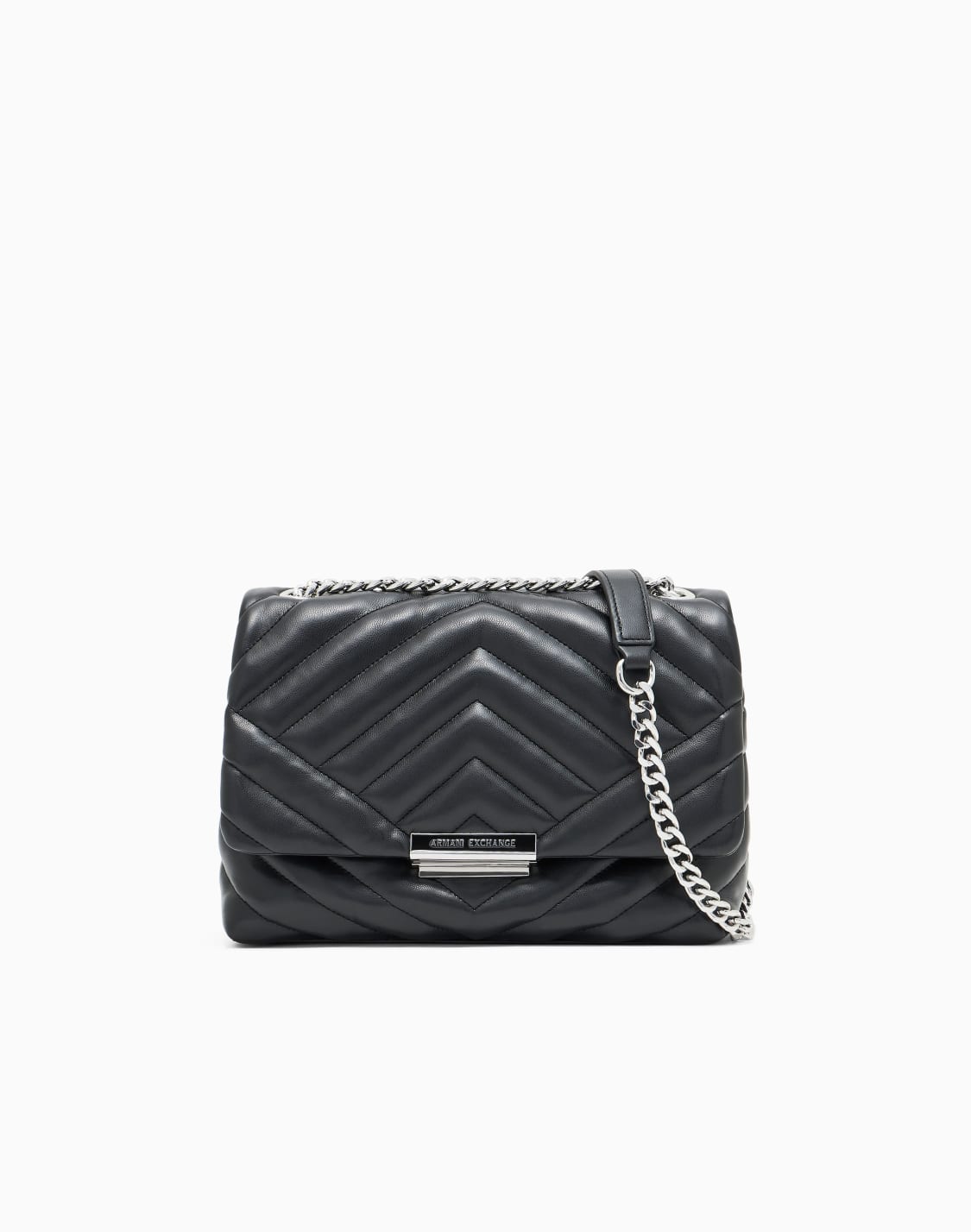 sac-bandoulire-en-matire-matelasse-avec-dtails-en-mtal-noir--armani-exchange