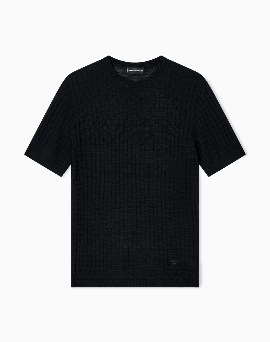 asv-セタ-リヨセル混紡-表編み裏編み-ネイビブル--emporio-armani