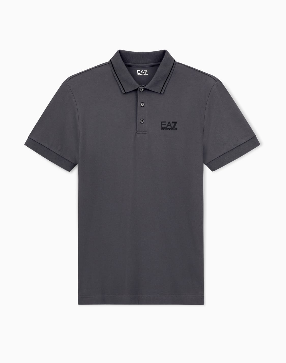 polo-core-identity-en-piqu-de-coton-stretch-gris--ea7