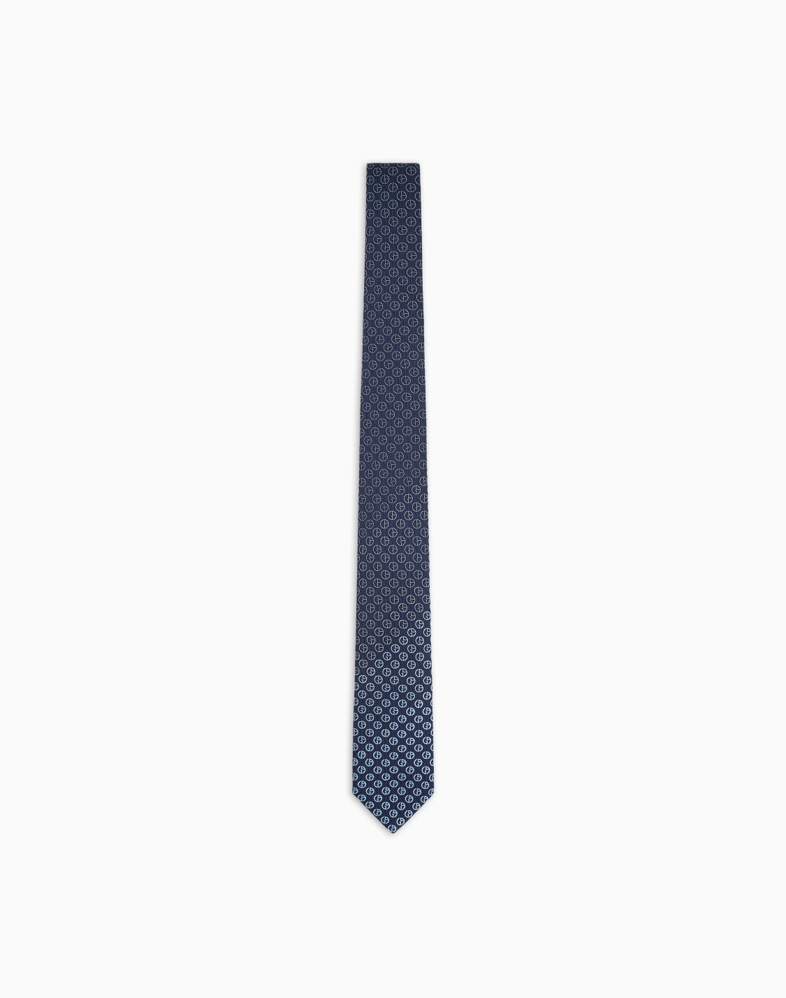 シルクネクタイ-ジャカド-グラデションモノグラム-ブル--giorgio-armani