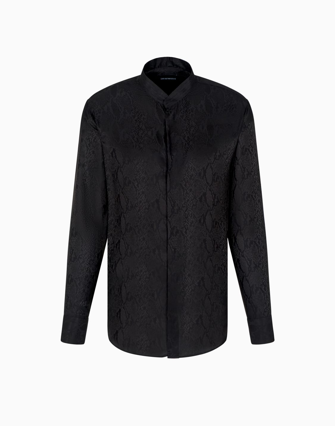 silk-blend-animal-jacquard-shirt-with-guru-collar-black--emporio-armani
