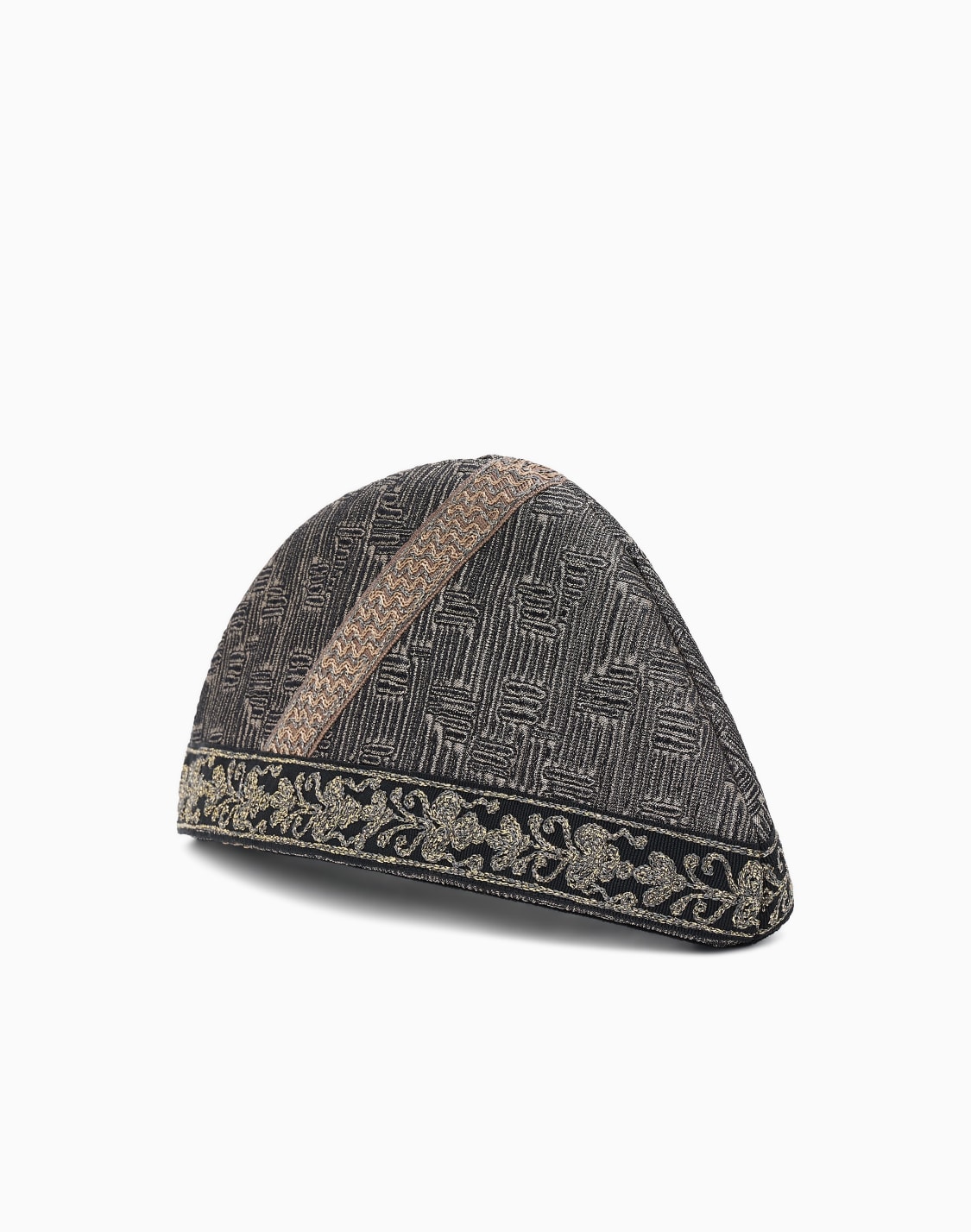 jacquard-silk-and-wool-jacquard-side-cap-black--giorgio-armani