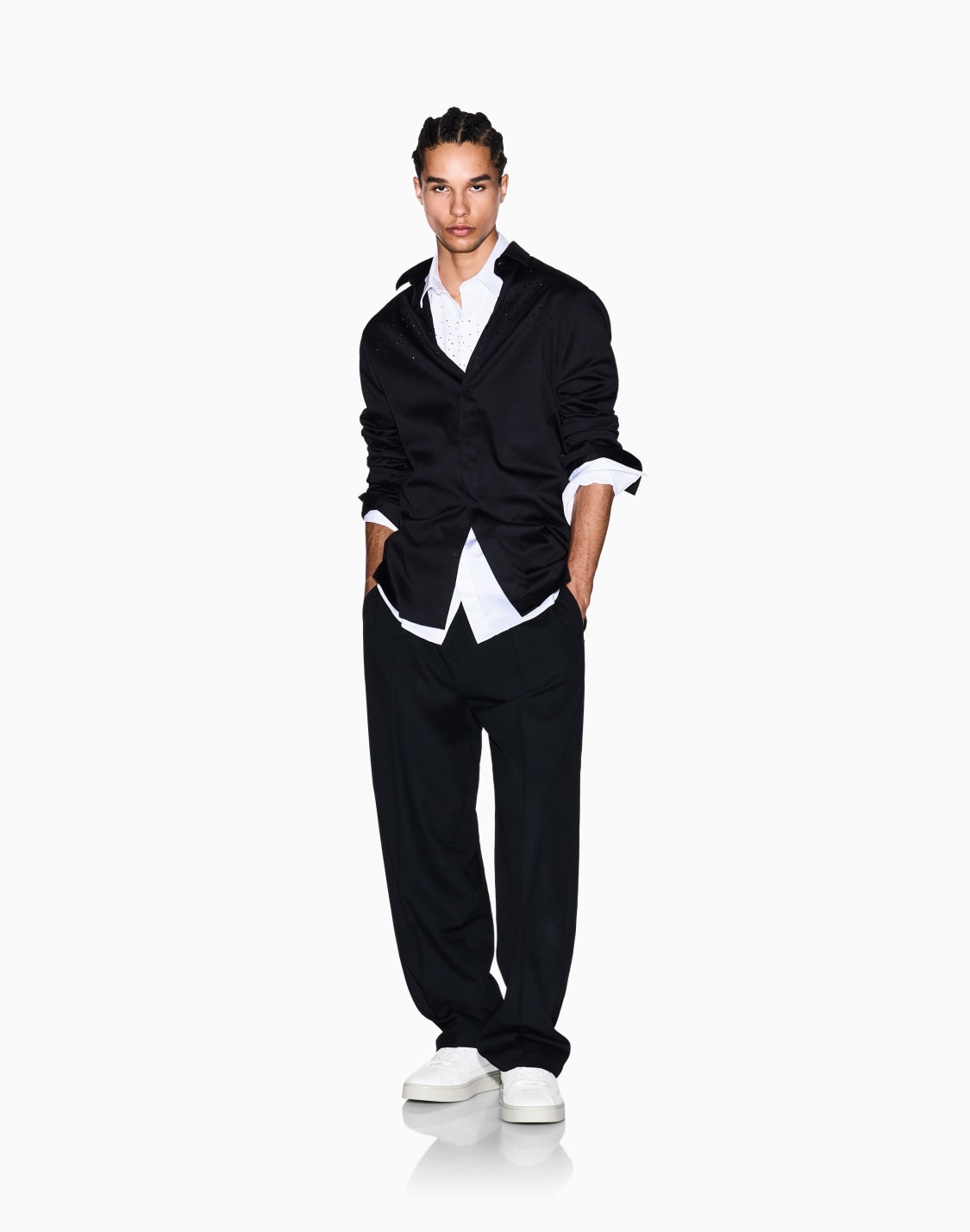 camicie-classiche-nero--armani-exchange