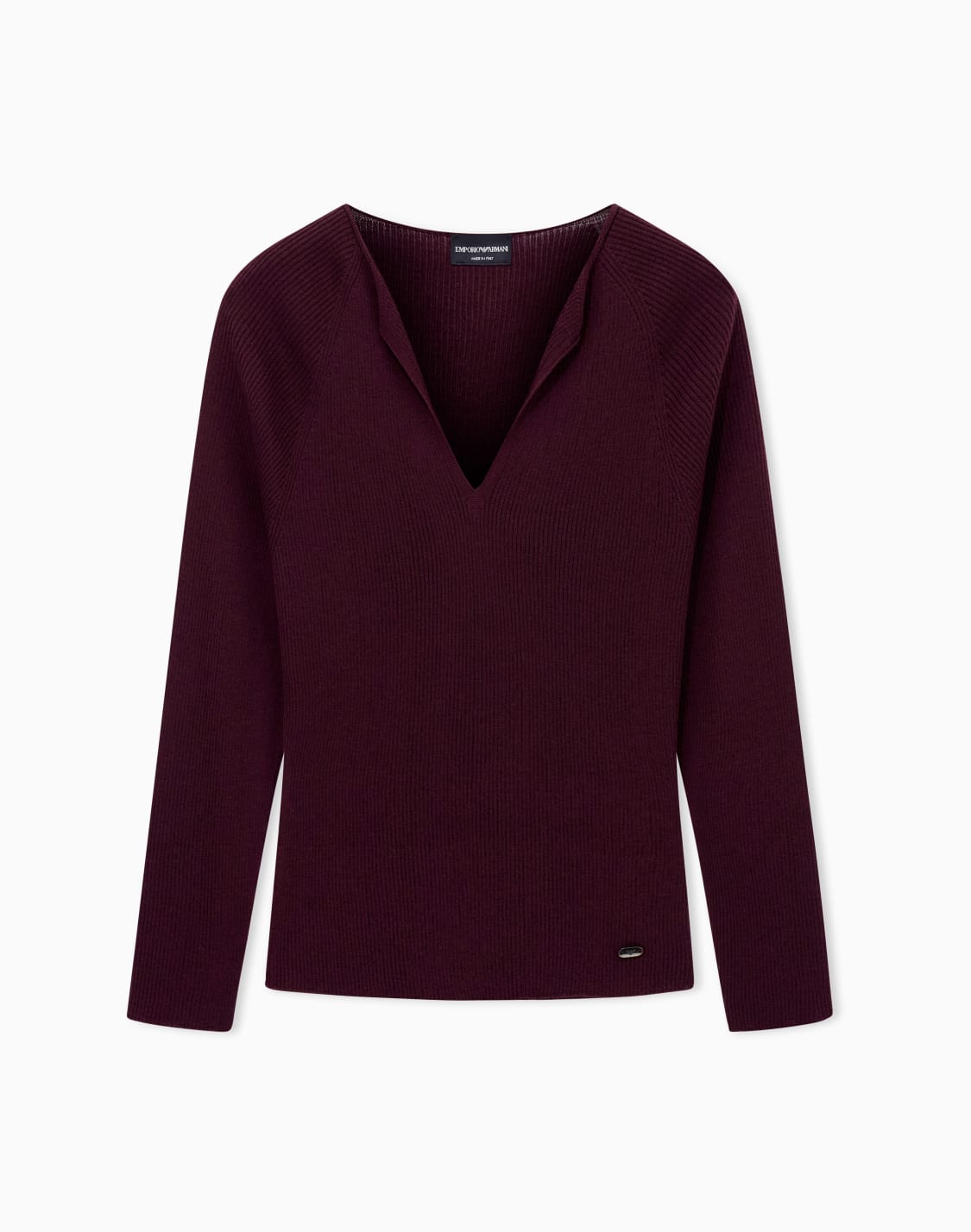 jersey-con-cuello-de-pico-en-mezcla-de-lana-virgen-cpsula-polygon-burdeos--emporio-armani