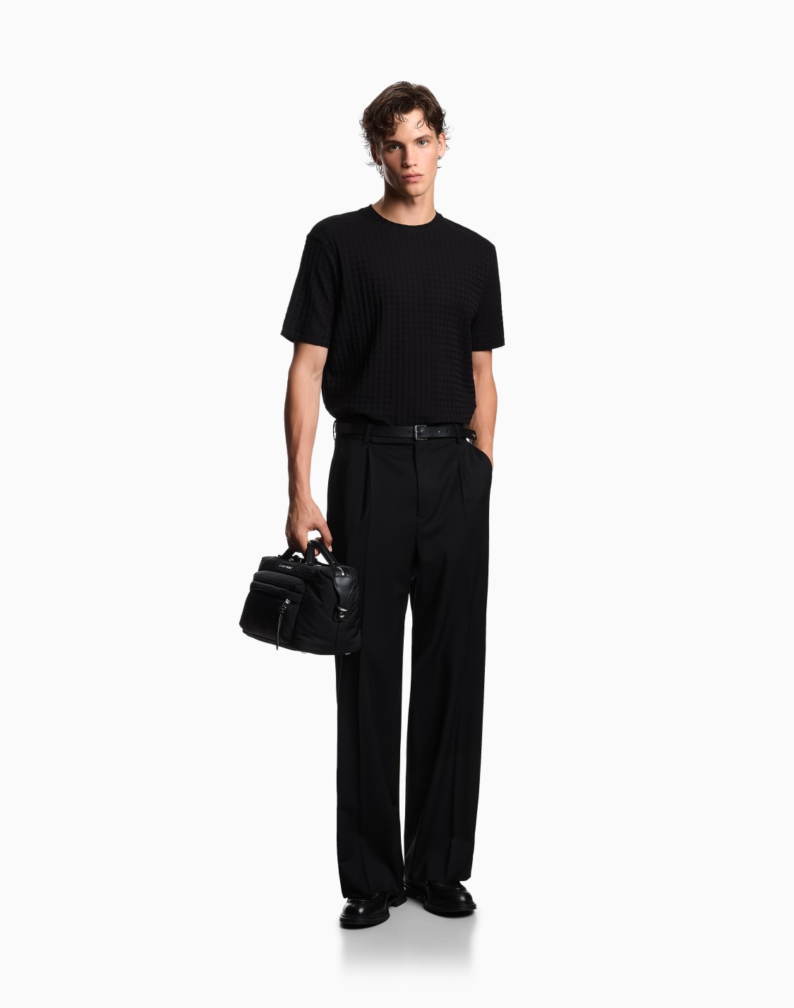 asv-tシャツ-ジャカドジャジ-ブラック--emporio-armani