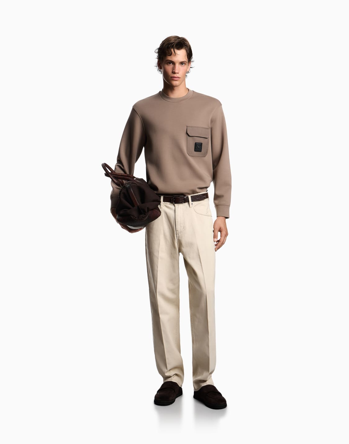 asv-double-jersey-sweatshirt-with-pocket-and-logo-patch-beige--emporio-armani